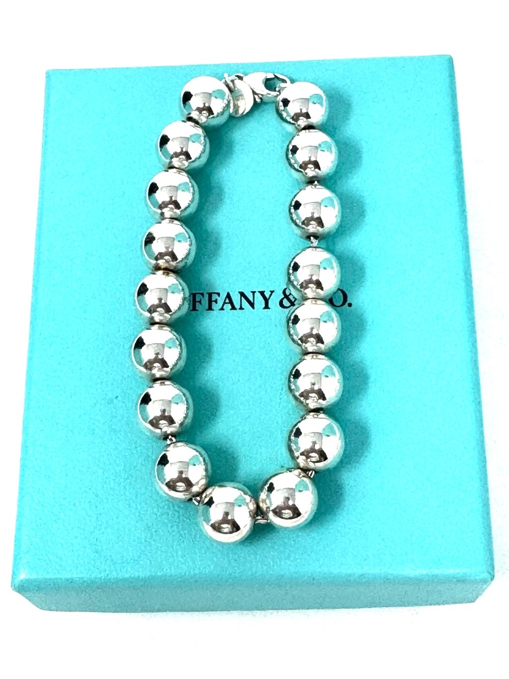 Authentic Tiffany & Co. Ball Beaded 10mm Bracelet. - Picture 2 of 10